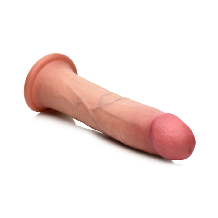 Curve Toys Jock Dual Density 8 in. Silicone Dildo with Suction Cup Light