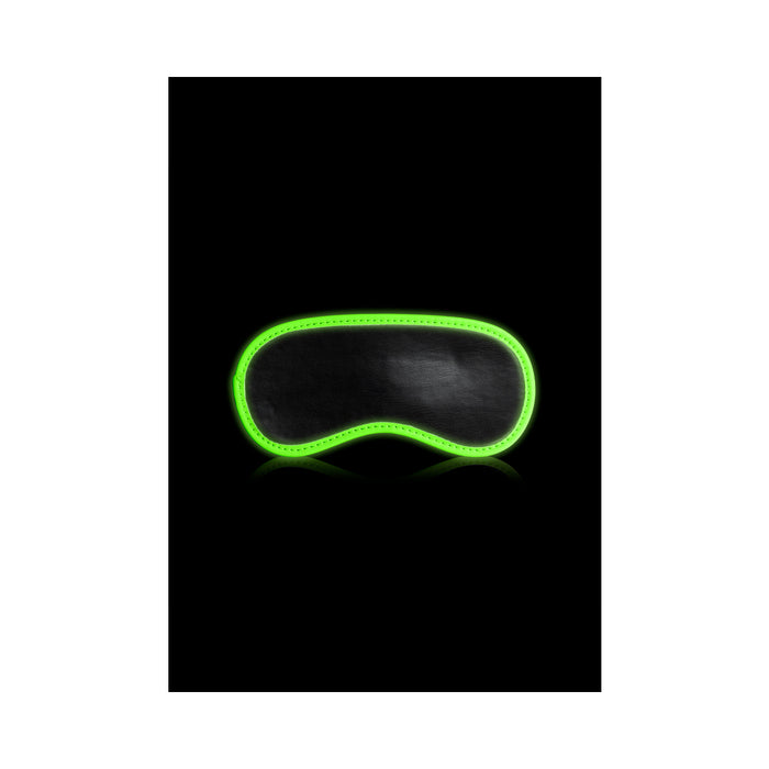 Ouch! Glow in the Dark Eye Mask Black/Neon Green