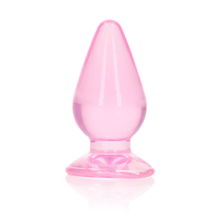 RealRock Crystal Clear 3.5 in. Anal Plug Pink