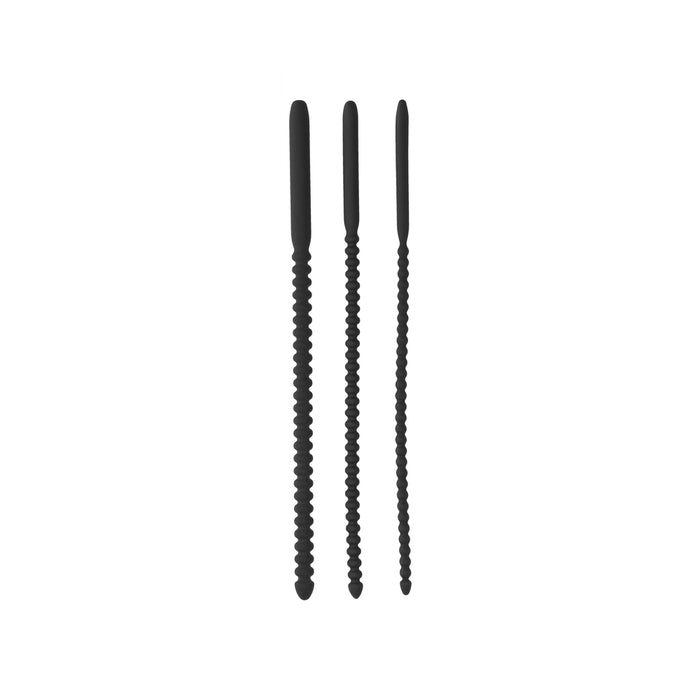 Ouch! Urethral Sounding Silicone Dilator Kit Black 6 mm / 8 mm / 10 mm