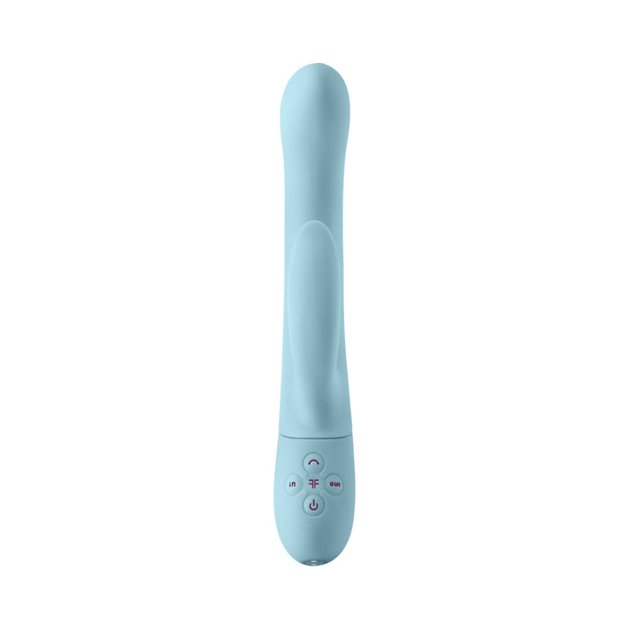 FemmeFunn Balai Rechargeable Silicone Swaying Motion Dual Stimulation Vibrator Light Blue
