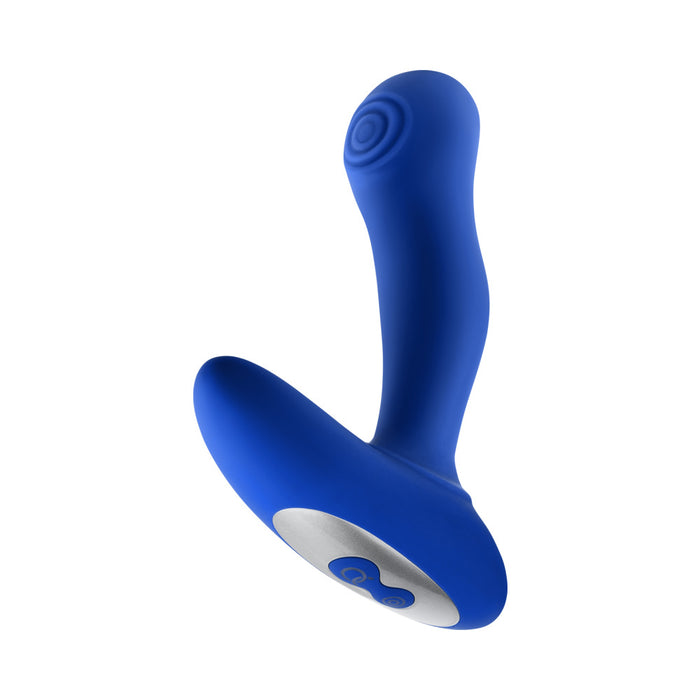 Forto Thumper Rechargeable Remote-Controlled Silicone Thumping Anal Vibrator Blue