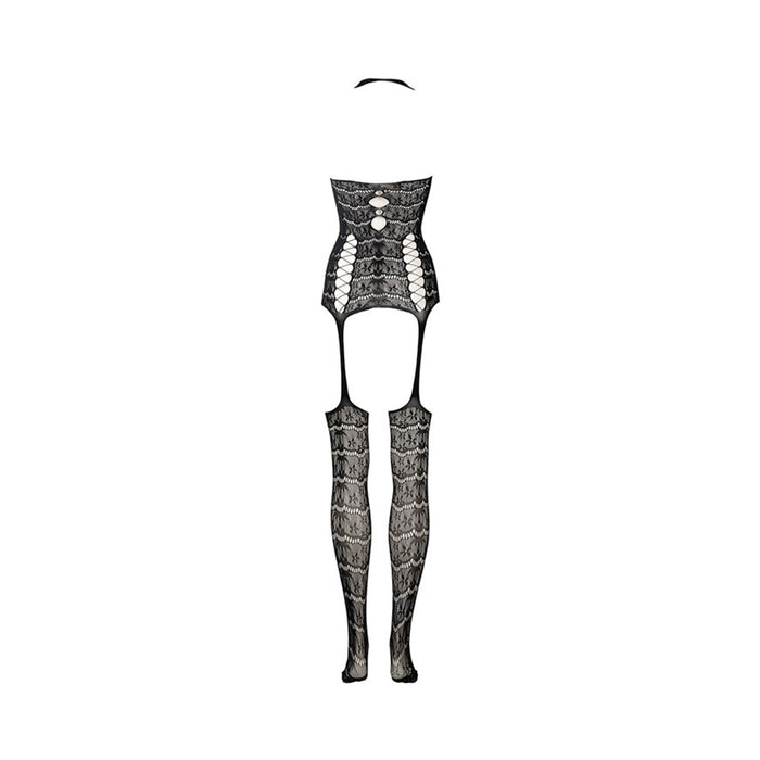 Shots Le Desir Lace Suspender Bodystocking Black O/S