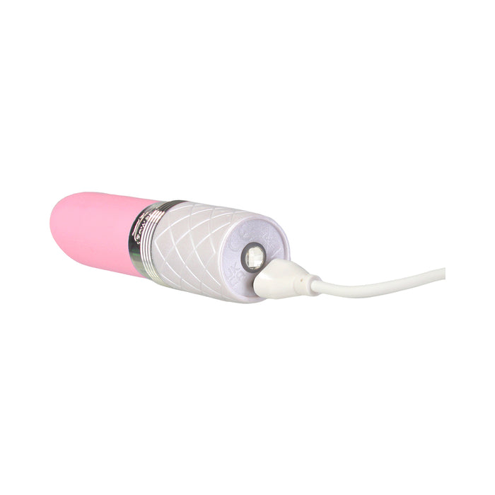 Pillow Talk Lusty Silicone Flickering Lipstick Vibrator with Swarovski Crystal Pink