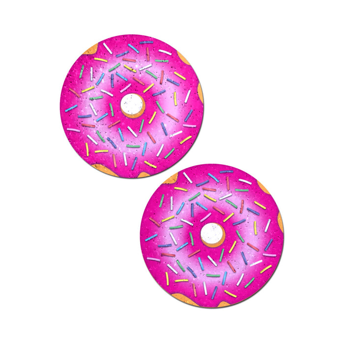 Pastease Donut: Donut with Pink Frosting and Rainbow Sprinkles Nipple Pasties