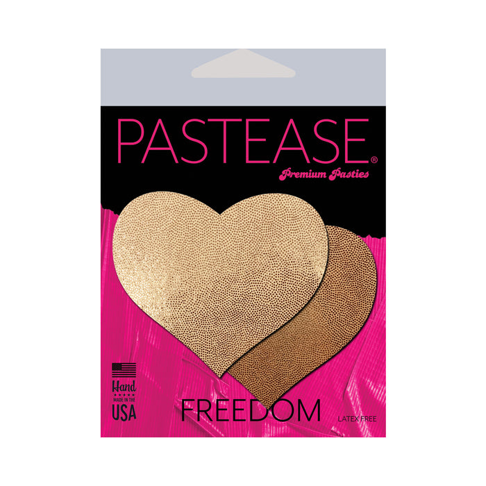 Pastease Love: Liquid Rose Gold Heart Nipple Pasties