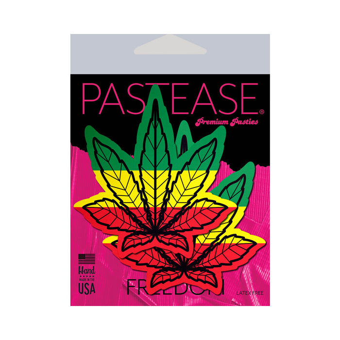 Pastease Indica Pot Leaf: Rasta Weed Nipple Pasties