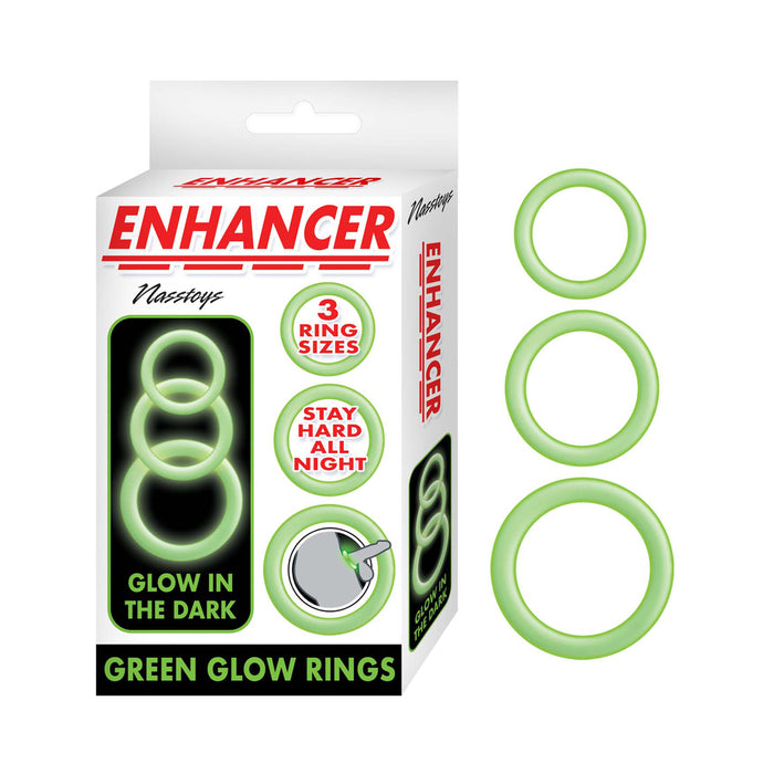 Enhancer Green Glow Rings Set of 3