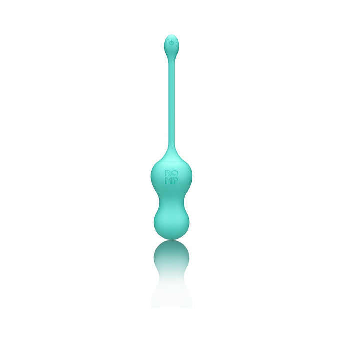ROMP Cello Rechargeable Remote-Controlled Silicone G-Spot Egg Vibrator Light Teal