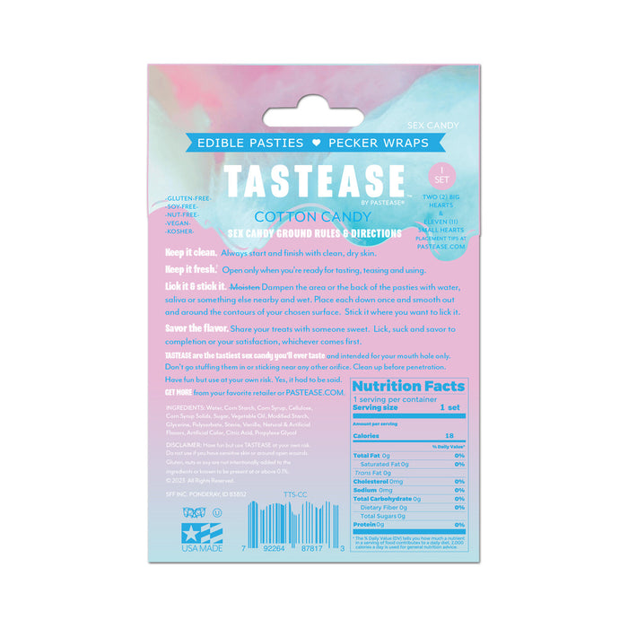 Tastease by Pastease Cotton Candy Edible Pasties & Pecker Wraps