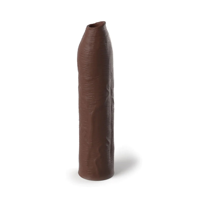 Fantasy X-tensions Elite Uncut 7 in. Open-Ended Silicone Enhancement Sleeve Brown