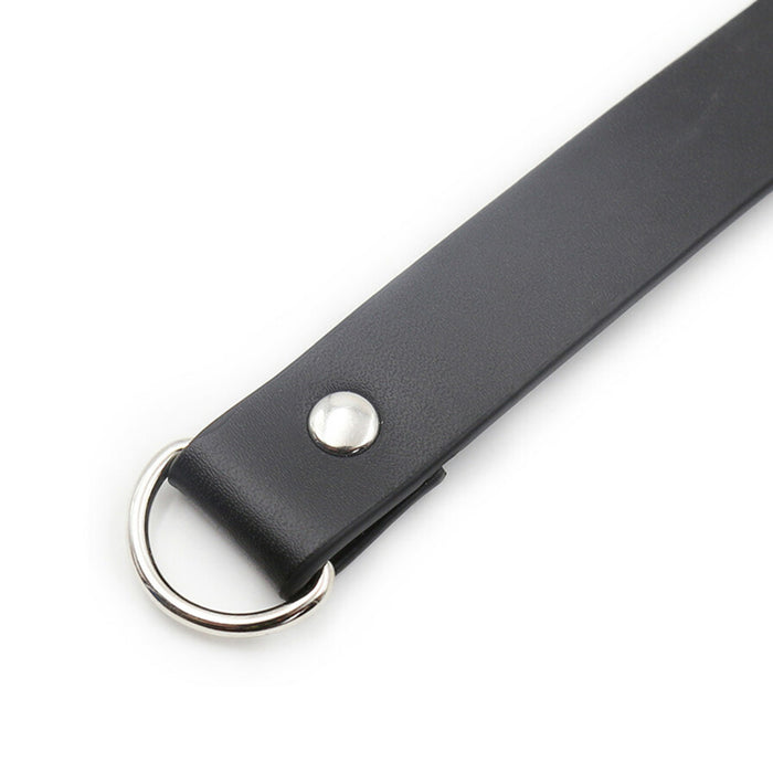 Ple'sur PVC Collar With Heart Lock & Key Black Bag Packaging