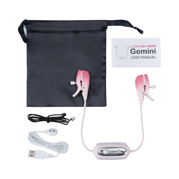 Lovense Gemini Bluetooth Rechargeable Vibrating Nipple Clamps