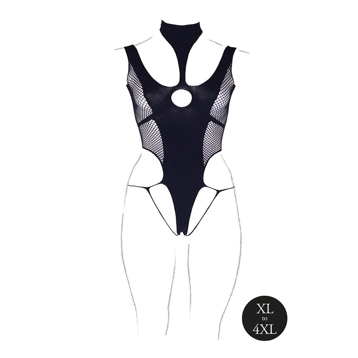 Le Desir Shade Cyllene XLVIII Bodysuit with Turtleneck Black Queen Size