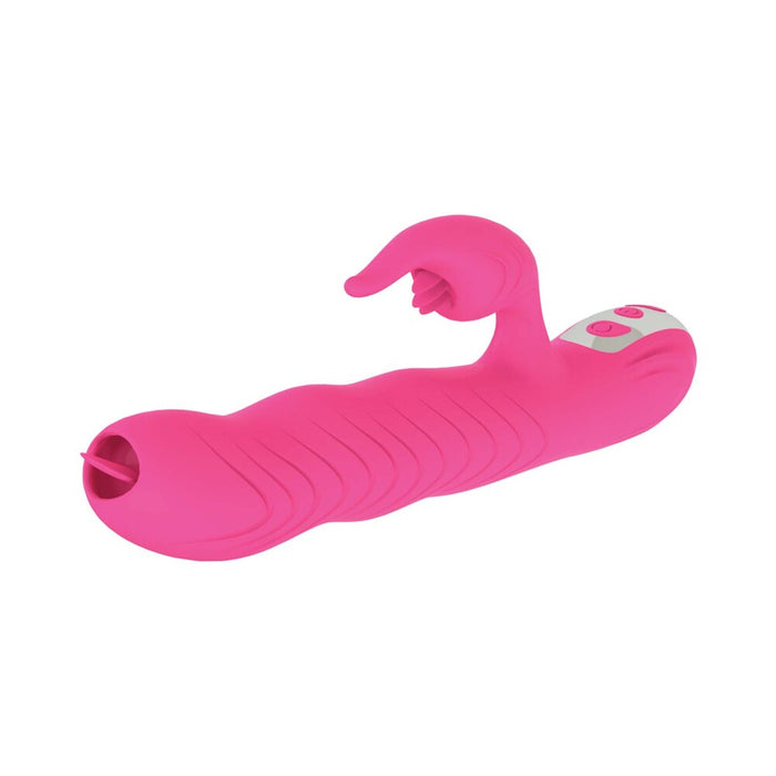 Passion Dolphin Heat Up Dual Stimulator Pink