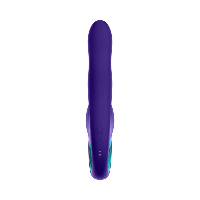 FemmeFunn Klio Rechargeable Silicone Triple Action Thumping Rabbit Vibrator Dark Purple