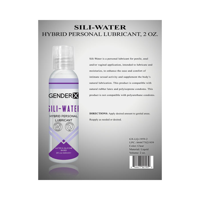 Gender X Sili-Water Hybrid Personal Lubricant 2 oz.