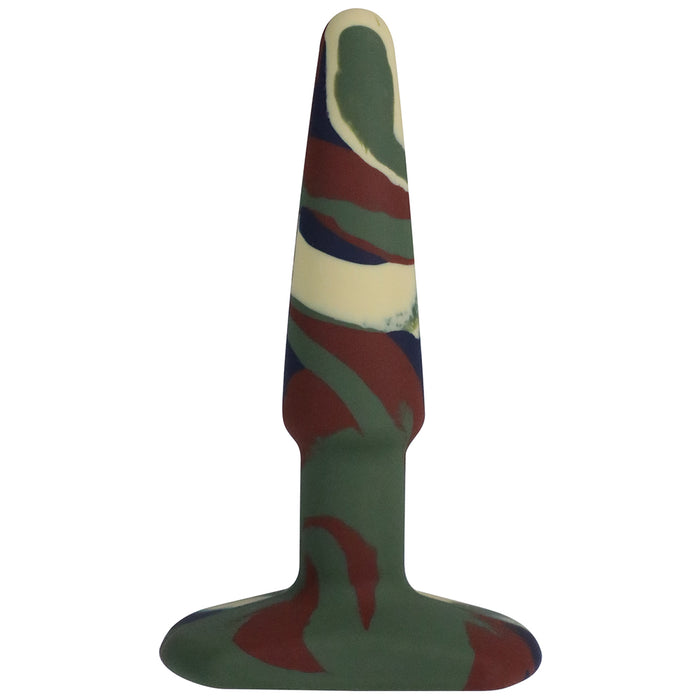 A-Play Groovy 4 in. Silicone Anal Plug Camouflage