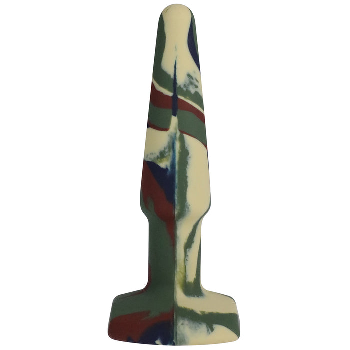 A-Play Groovy 4 in. Silicone Anal Plug Camouflage