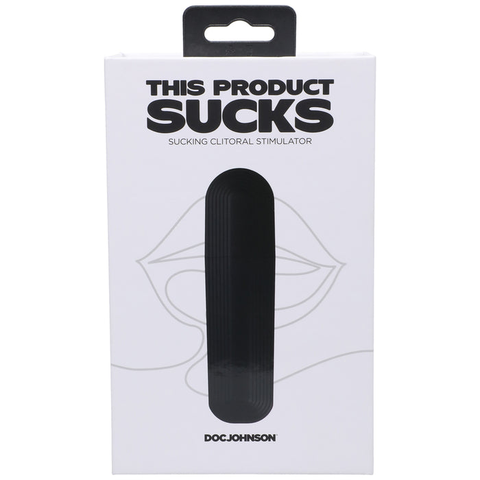This Product Sucks Rechargeable Silicone Lipstick Sucking Clitoral Stimulator Black