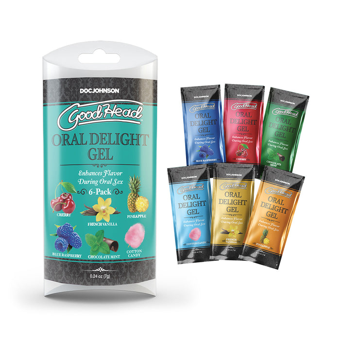 GoodHead Oral Delight Gel Multi-Flavor Classic 6-Pack 0.24 oz.