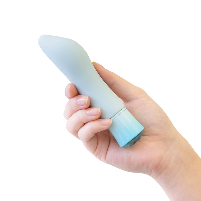 Oh My Gem Ardor Rechargeable Warming Silicone Tapered Vibrator Aquamarine