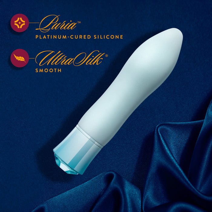 Oh My Gem Ardor Rechargeable Warming Silicone Tapered Vibrator Aquamarine