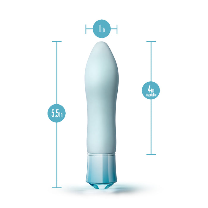 Oh My Gem Ardor Rechargeable Warming Silicone Tapered Vibrator Aquamarine