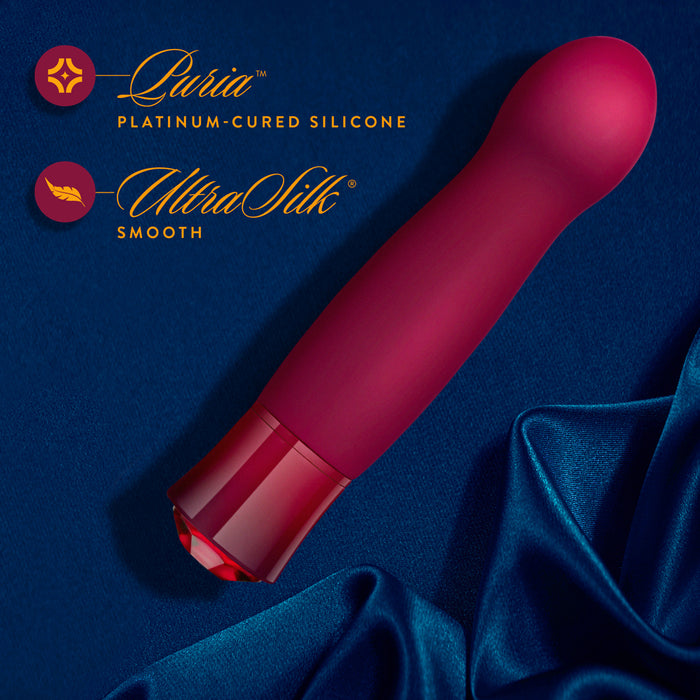Blush Oh My Gem Classy Rechargeable Warming Silicone G-Spot Vibrator Garnet