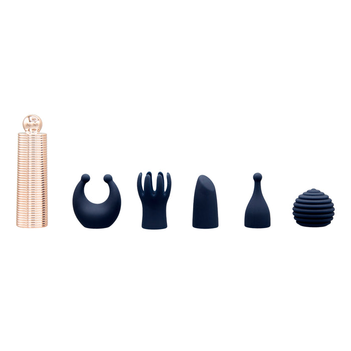 Pillow Talk Secrets Desires 6-Piece Silicone Mini Massager Set Navy