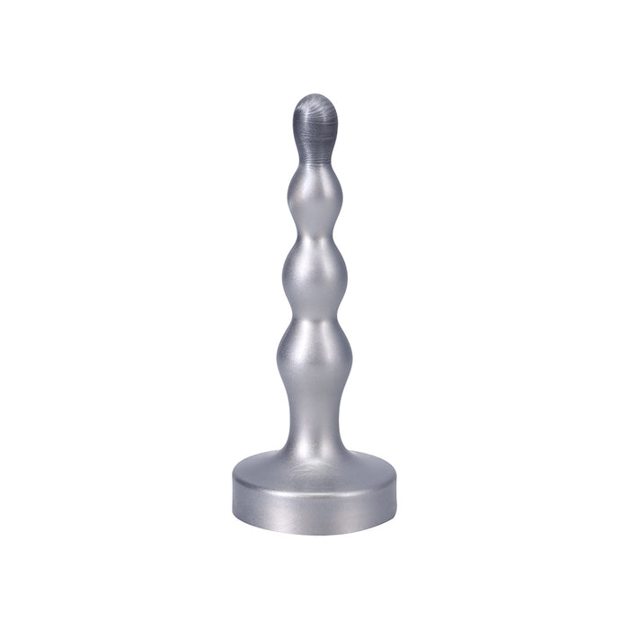 Tantus Ripple Small 8 in. Anal Beads Dildo Firm Silver