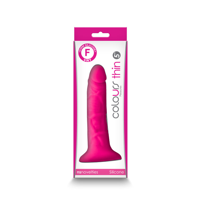 Colours Pleasures Thin 5 in. Dildo Pink