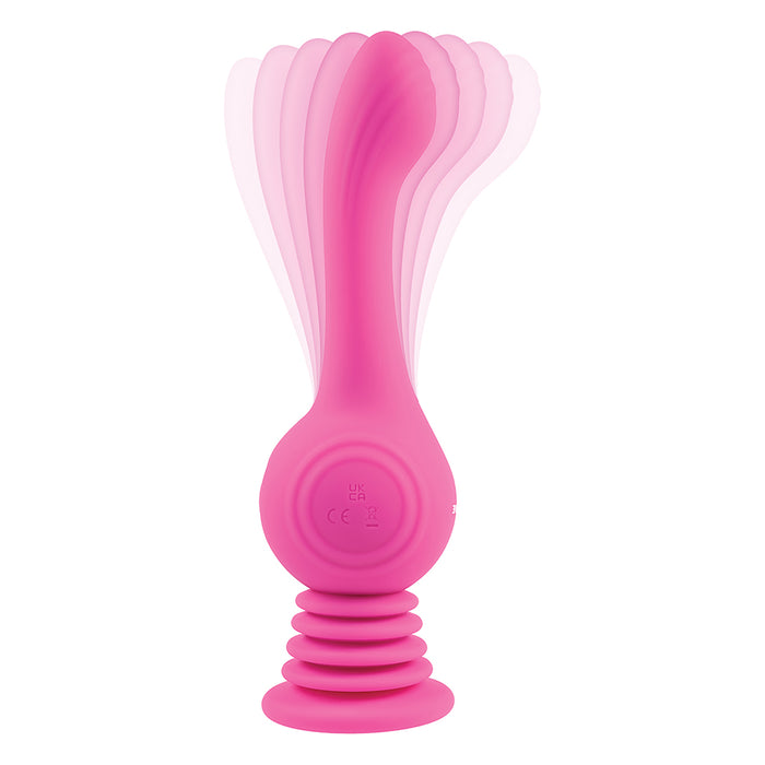 Evolved Gyro Vibe Rechargeable Gyrating Silicone Vibrator Pink