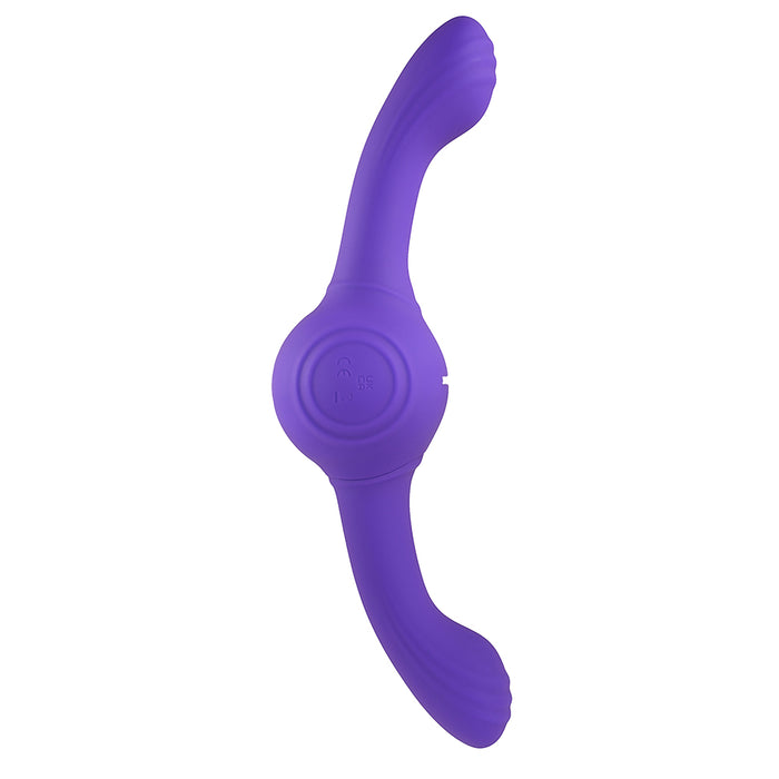 Evolved Our Gyro Vibe Rechargeable Dual Ended Gyrating Silicone Vibrator Purple