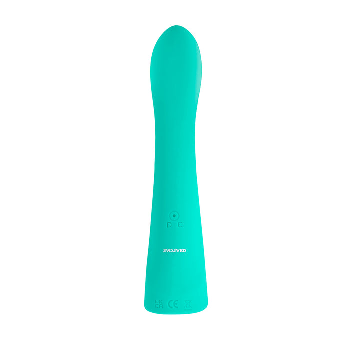 Evolved Come With Me Rechargeable 'Come Hither' Silicone Vibrator Green