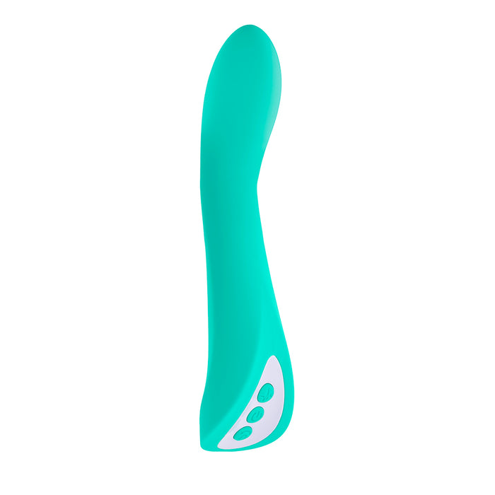 Evolved Come With Me Rechargeable 'Come Hither' Silicone Vibrator Green