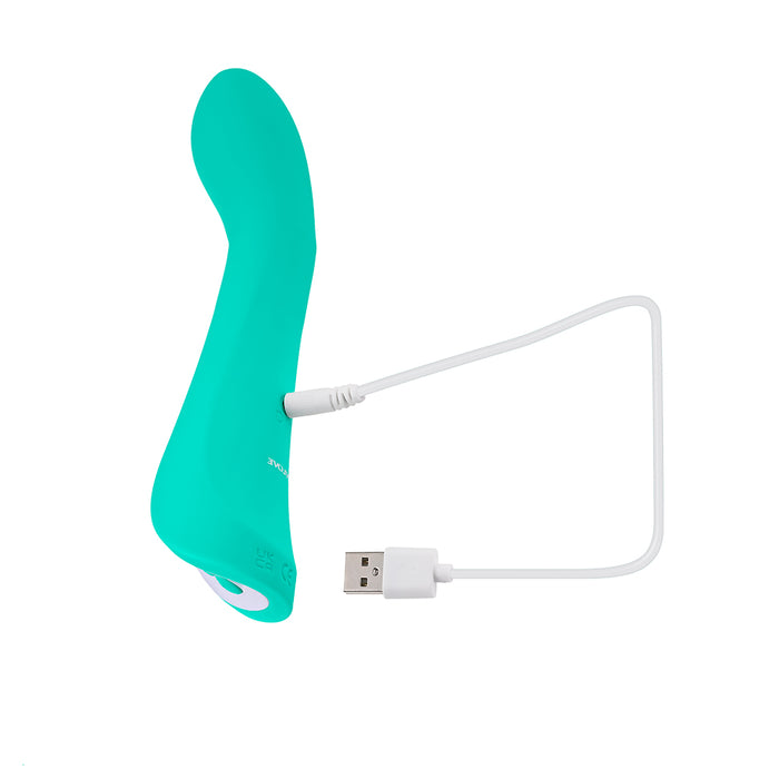 Evolved Come With Me Rechargeable 'Come Hither' Silicone Vibrator Green