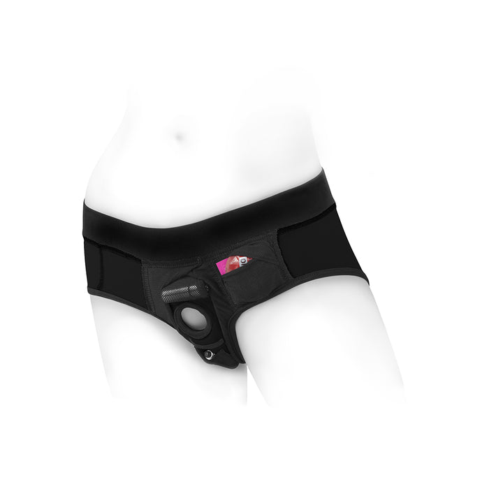 SpareParts Tomboi Nylon Briefs Harness Black Size 5XL
