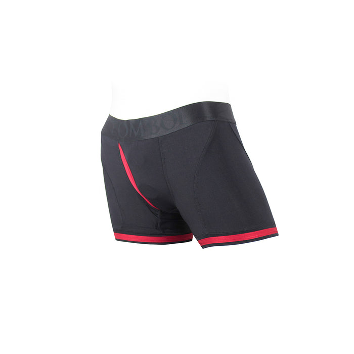 SpareParts Tomboii Nylon Boxer Briefs Harness Black/Red Size 4XL