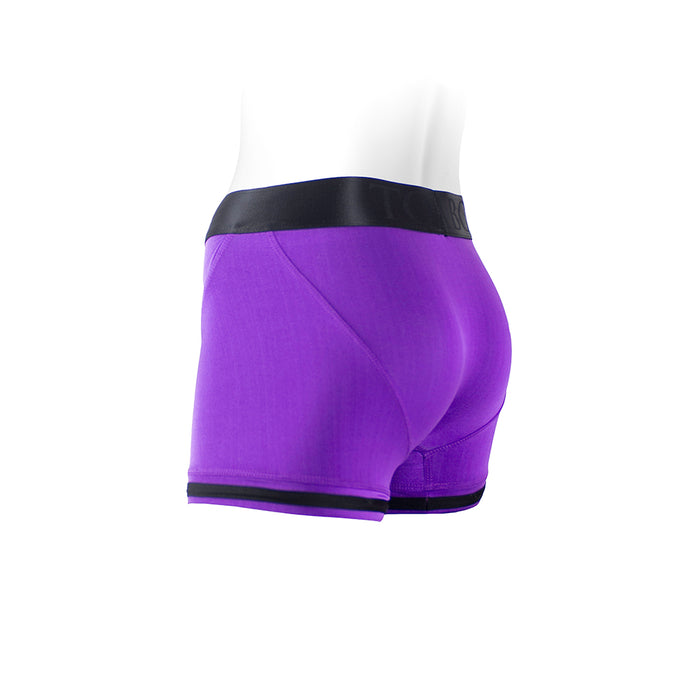 SpareParts Tomboii Nylon Boxer Briefs Harness Purple/Black Size S