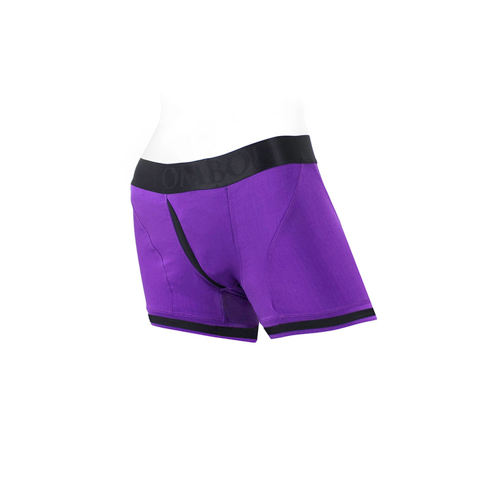 SpareParts Tomboii Nylon Boxer Briefs Harness Purple/Black Size L