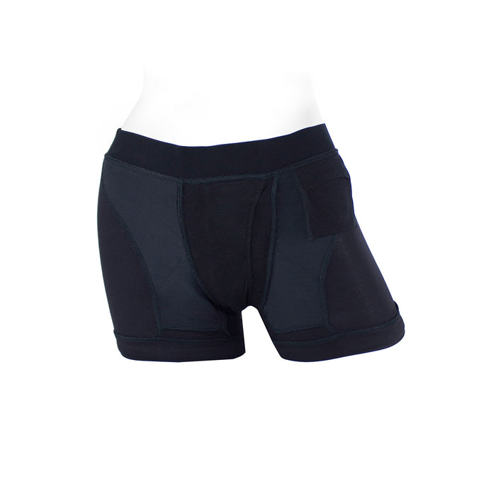 SpareParts Tomboii Rayon Boxer Briefs Harness Black Size 5XL