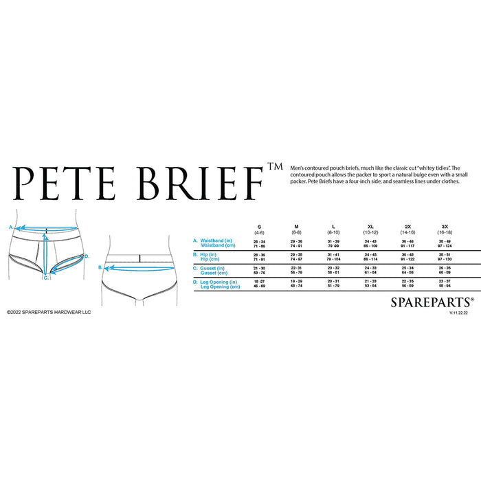 SpareParts Pete Briefs Nylon Packing Underwear Black Size S