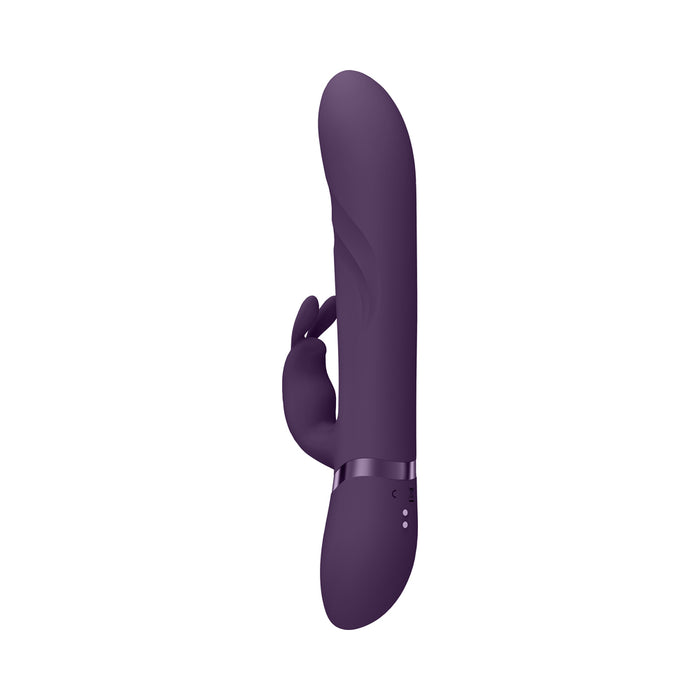 VIVE NARI Rechargeable Silicone G-Spot Rabbit Vibrator with Rotating Beads Purple