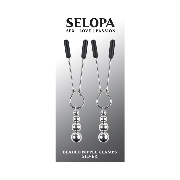 Selopa Beaded Nipple Clamps Stainless Steel Silver