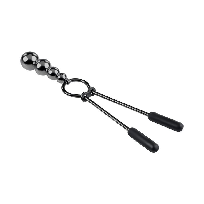 Selopa Beaded Nipple Clamps Stainless Steel Black Chrome