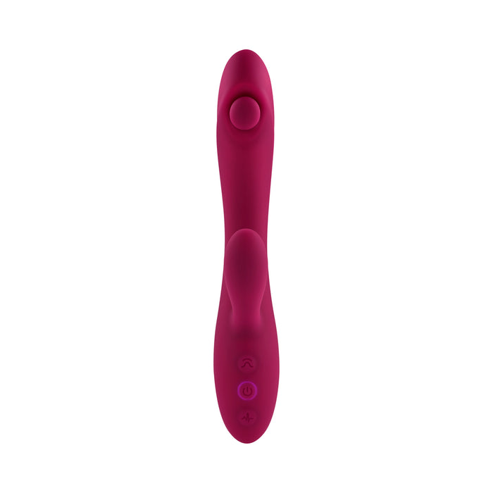 Evolved Jammin G Rechargeable Tapping Dual Stim Vibe Silicone Pink