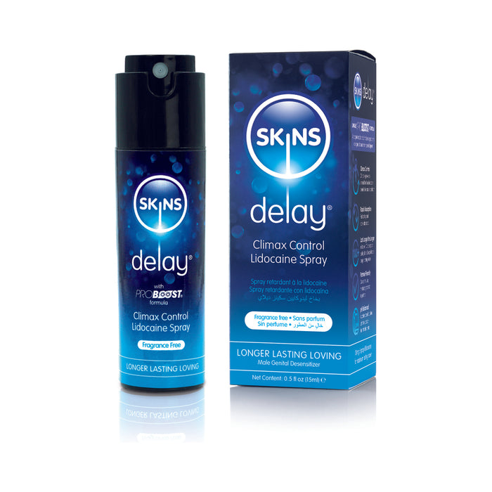 Skins Lidocaine Delay Spray 0.5 oz.