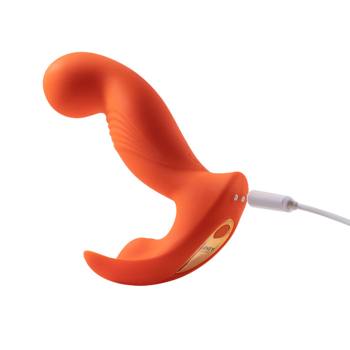Honey Play Box Crave 3 G-spot Vibrator with Rotating Massage Head and Clit Tickler Orange