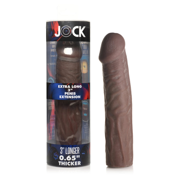 Jock Extra Long Penis Extension Sleeve 3 in. Dark